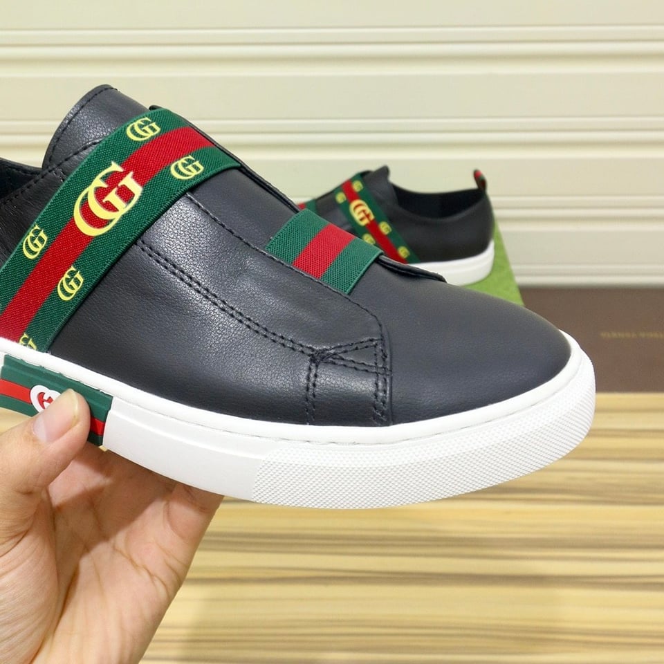 Gucci Gg Slip On Sneaker Leather Black view 6