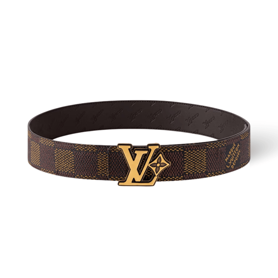 Louis Vuitton LV Brown Flower 40mm Reversible Men Belt M4252S