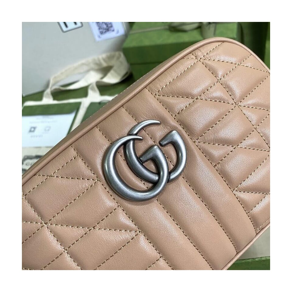 Gucci GG Marmont Small Shoulder Bag Rose Beige view 7