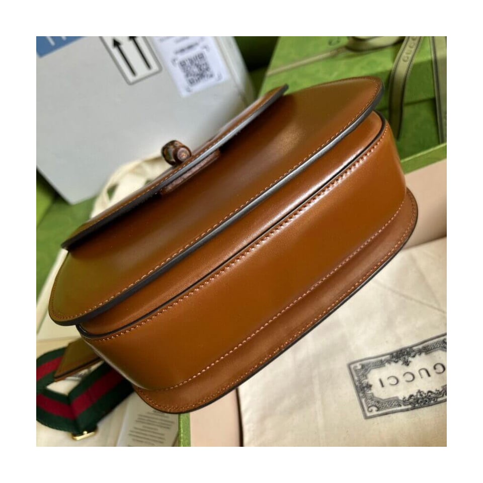 Gucci Small Top Handle Bag with Bamboo Cuir view 9