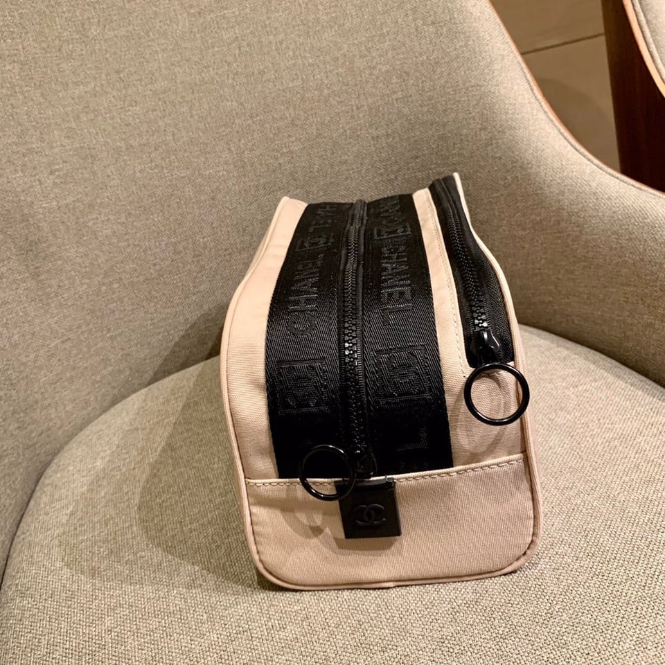 Chanel Sport Line Clutch Bag 26 Pastel Pink Canvas view 7