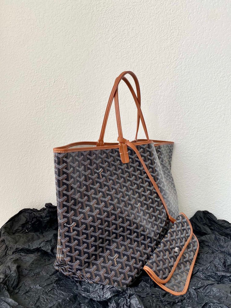 Goyard Saint Louis Gm 40Cm Black And Tan Canvas view 6
