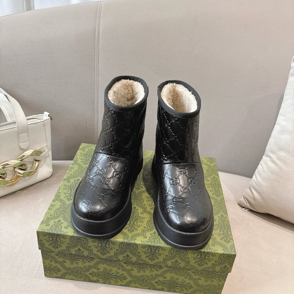 Gucci Women?S Boot Gg Leather Black view 6