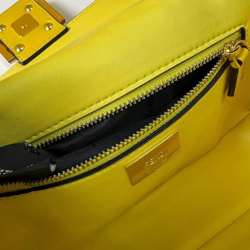 Fendi Bag Nappa Leather Bag Yellow 24Cm/ 9.4in view 7