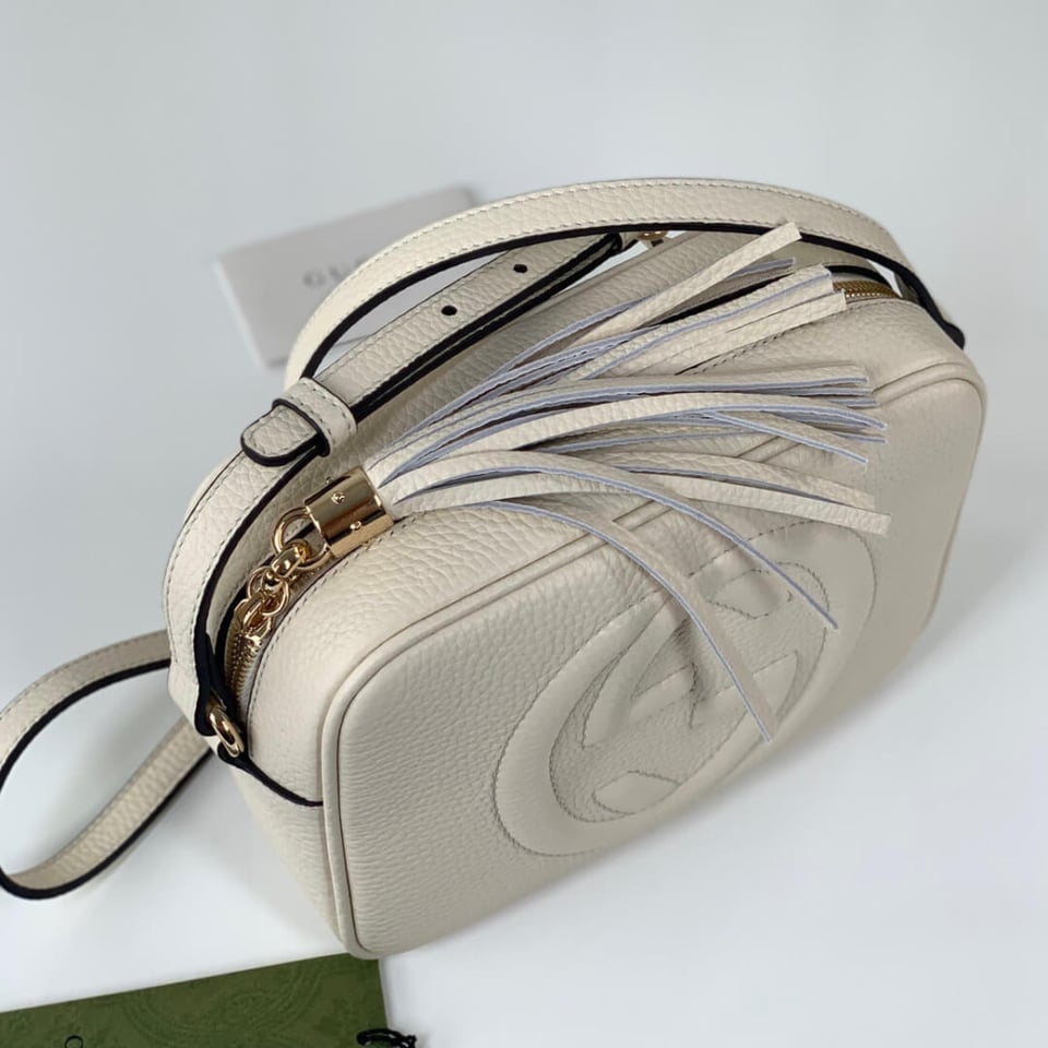 Gucci Soho Small Leather Disco Bag White view 13