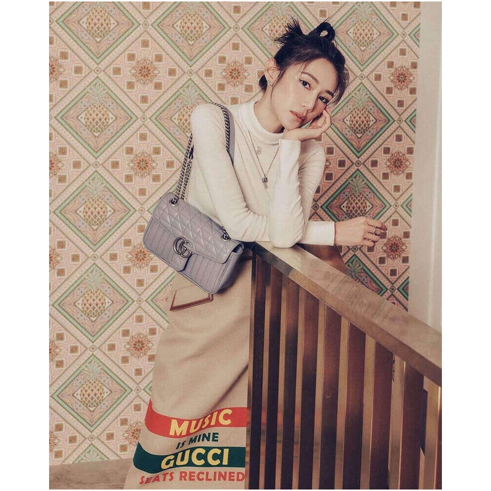 Gucci GG Marmont Small Shoulder Bag Grey view 5