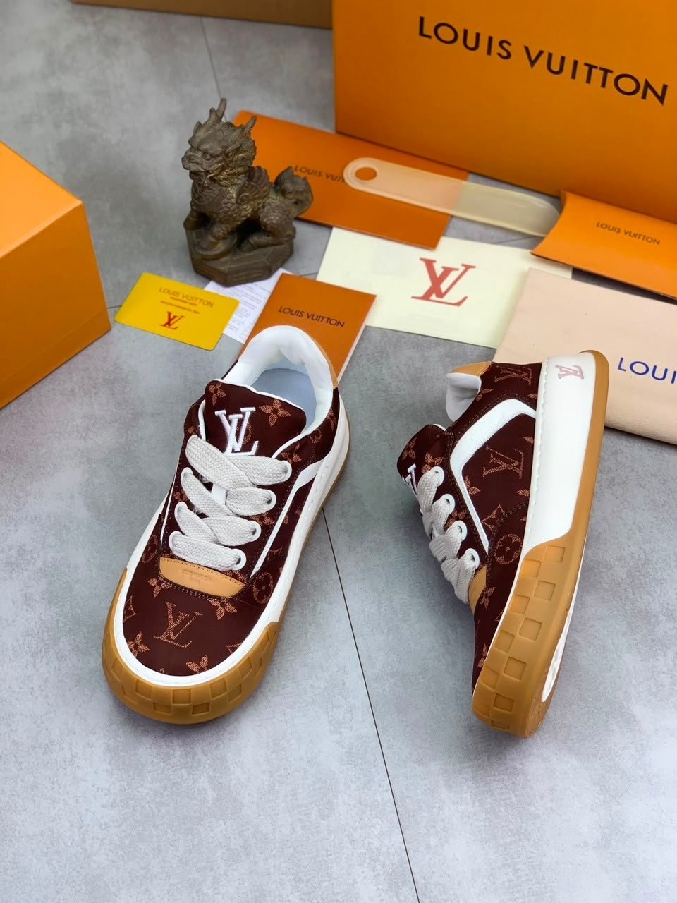 Louis Vuitton Tilted Sneakers Macassar Brown 1AKR5G view 8