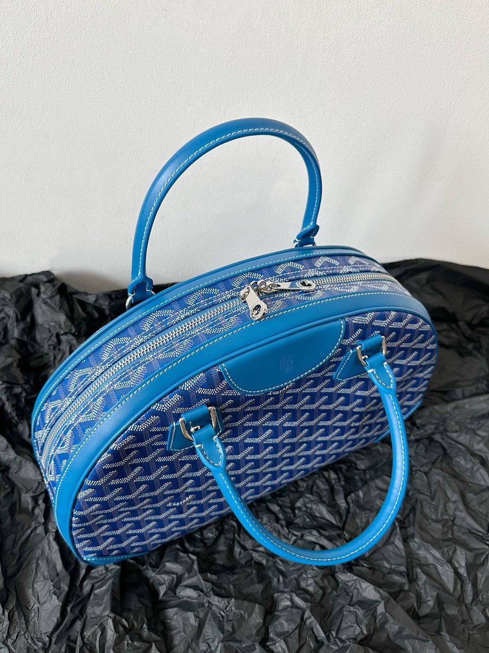 Goyard Goya Bowling Ball Medium Blue Canvas 35cm view 7