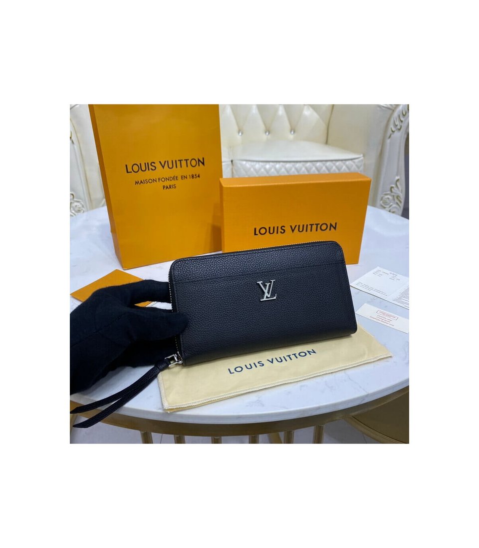 Louis Vuitton Lockme Zippy Wallet Black view 3