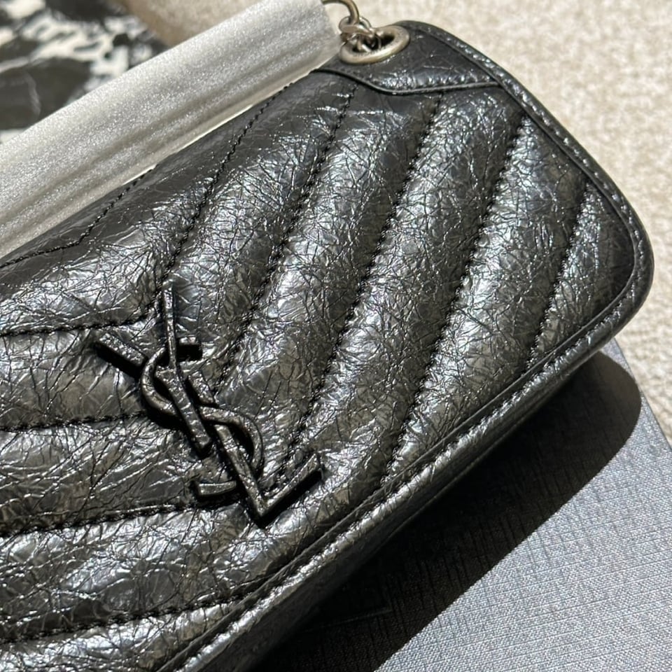 Saint Laurent Mini Matelasse Monogram Niki Bag Black 26Cm view 7