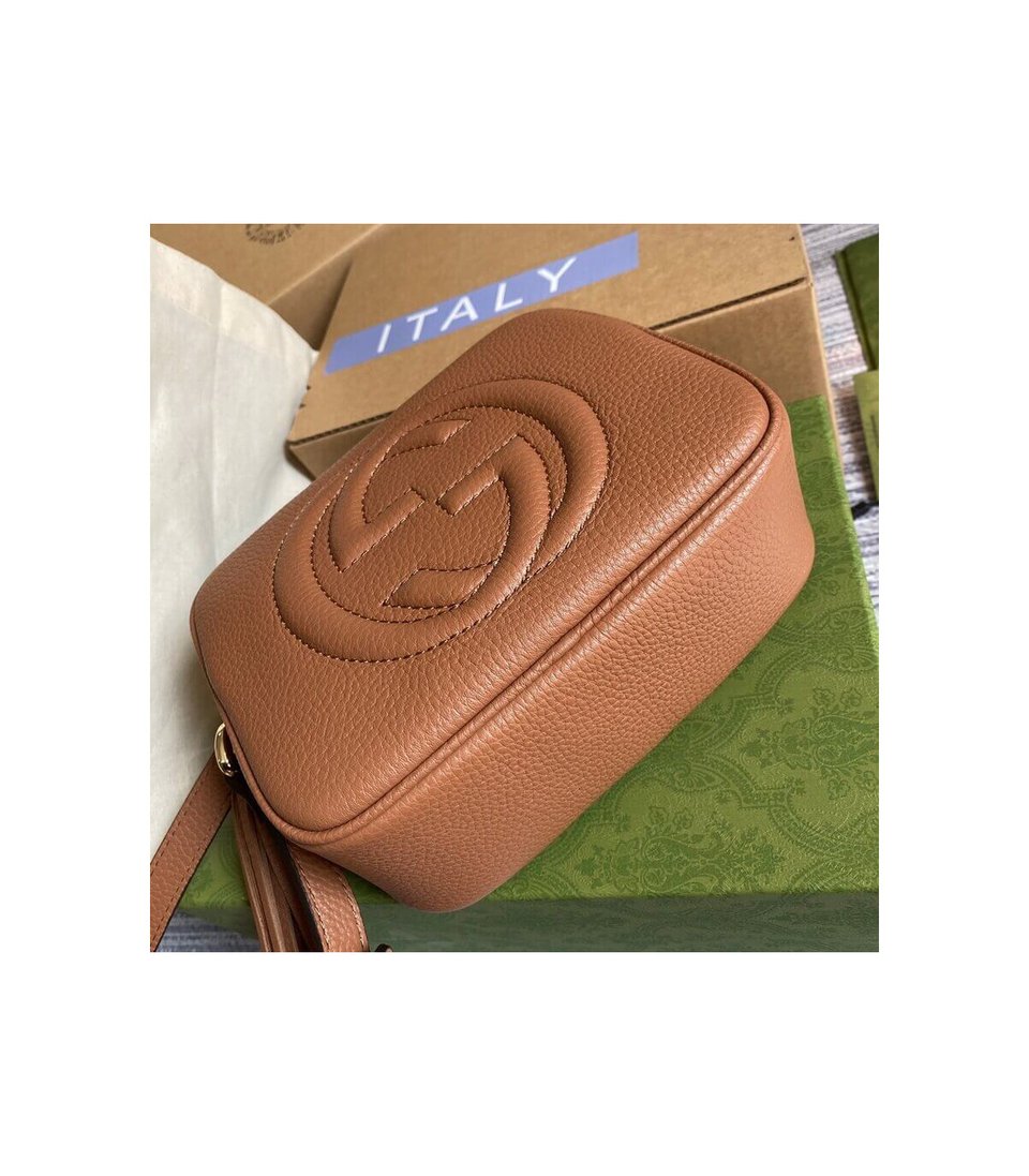 Gucci Soho Small Leather Disco Bag Brown view 8