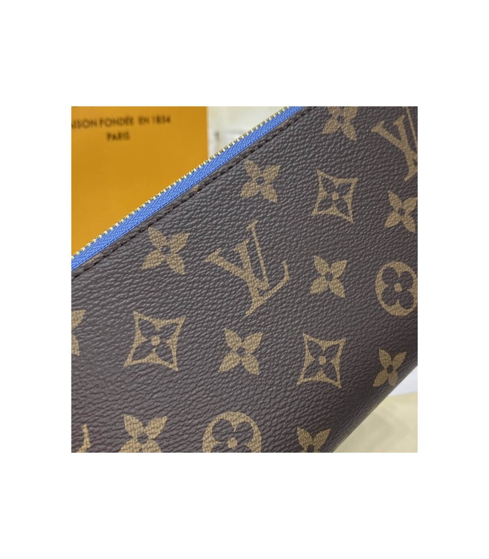 Louis Vuitton Monogram Zippy Wallet Blue view 6