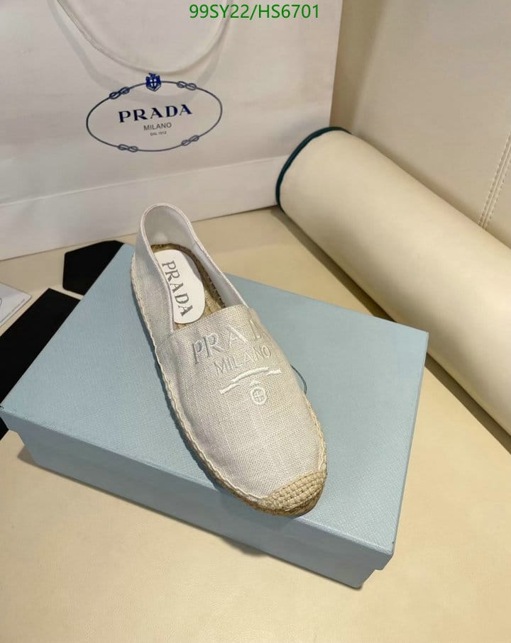Prada Linen Espadrilles White view 6