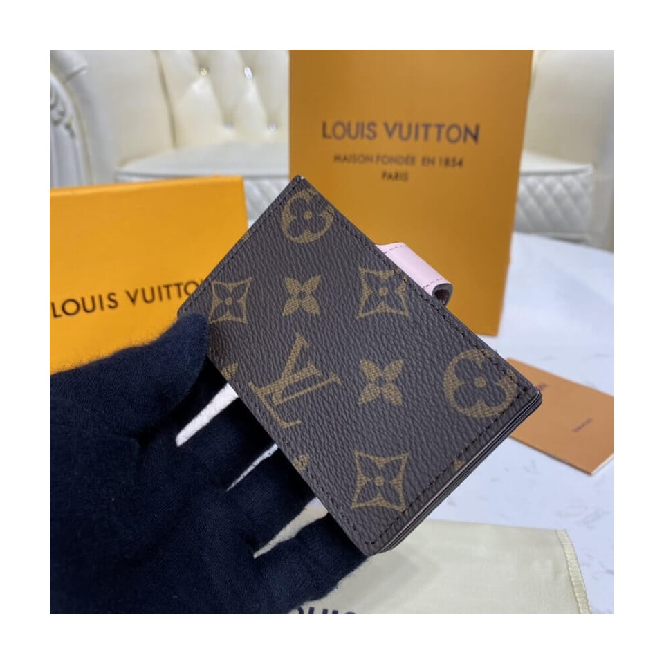 Louis Vuitton Monogram Canvas Card Holder Pink view 4