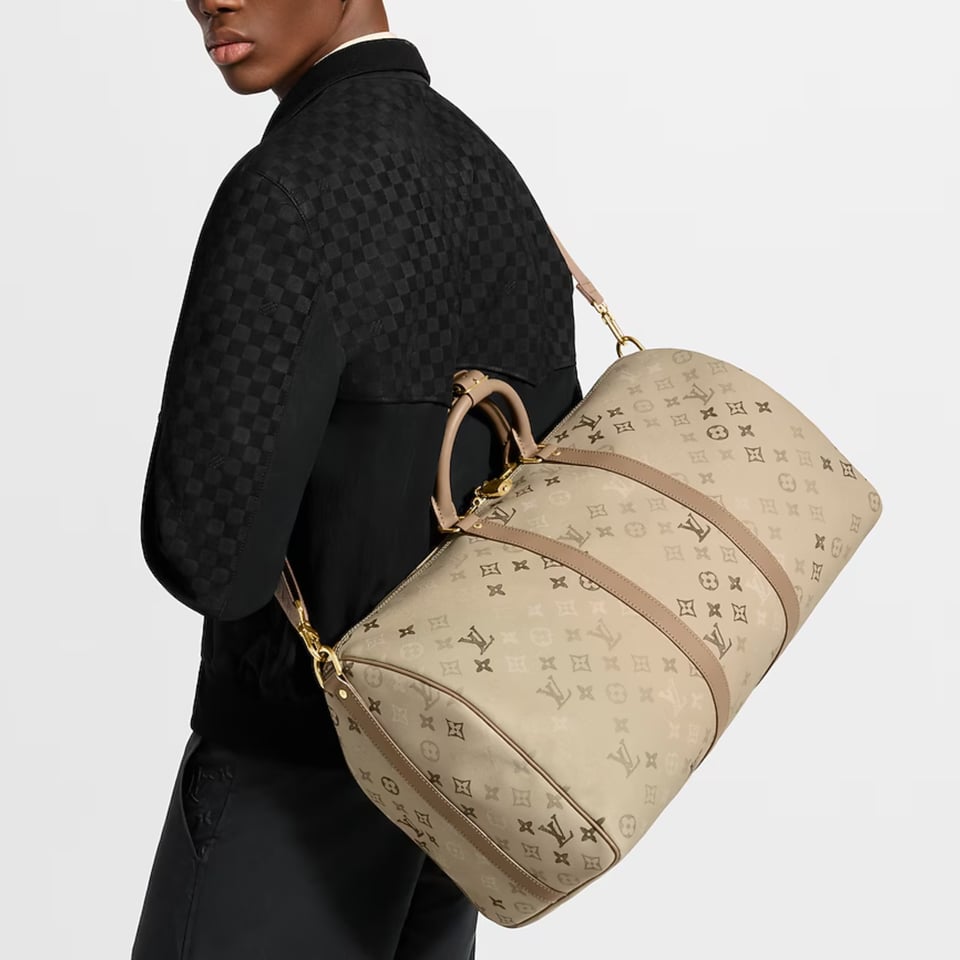 Louis Vuitton Keepall Bandoulière Bag 50cm/19.7in Sand Beige Monogram M29159 view 2