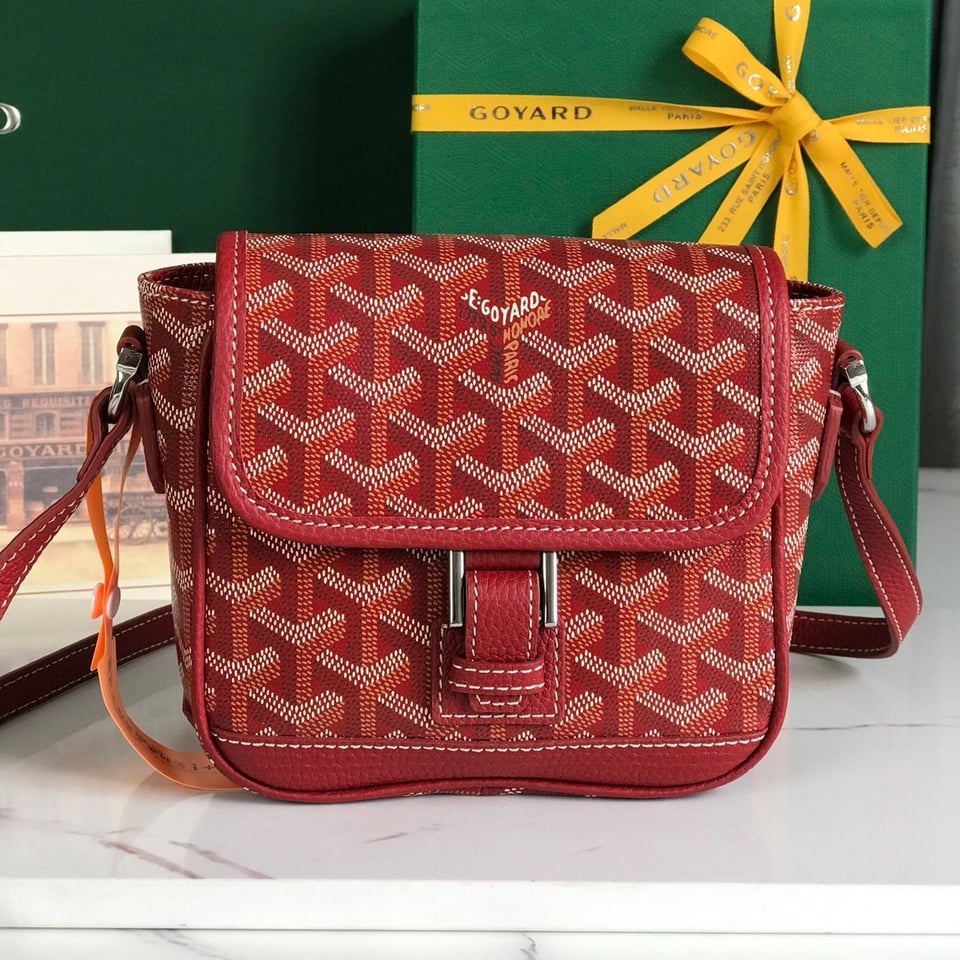 Goyard Grand Bleu 16cm Classic Red Goyardine Canvas And Lambskin view 2