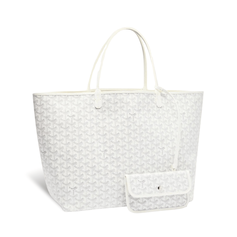 Goyard Saint Louis Gm 40Cm White Canvas