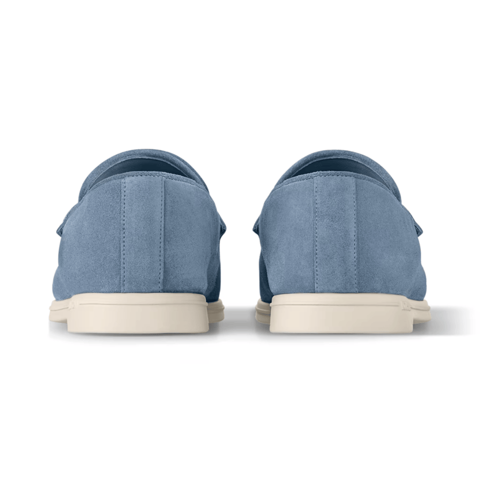 Louis Vuitton Blue Suede Loafers Buckle For Men view 5