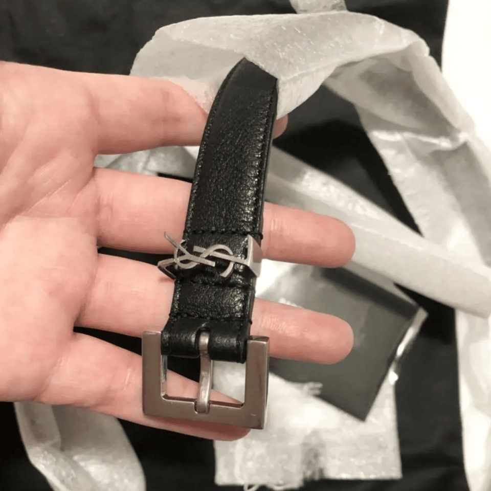 Saint Laurent Cassandre Leather Belt view 4