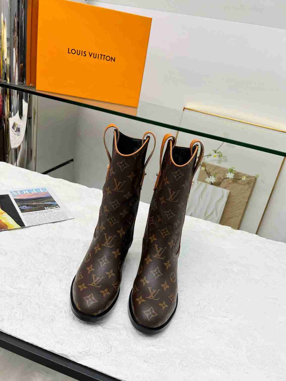 Louis Vuitton Lv Rider Boots Monogram Brown view 3