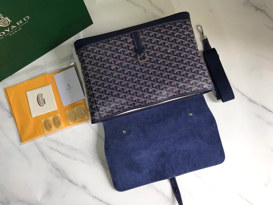Goyard Citadin Bag 38Cm Navy Blue Canvas view 10