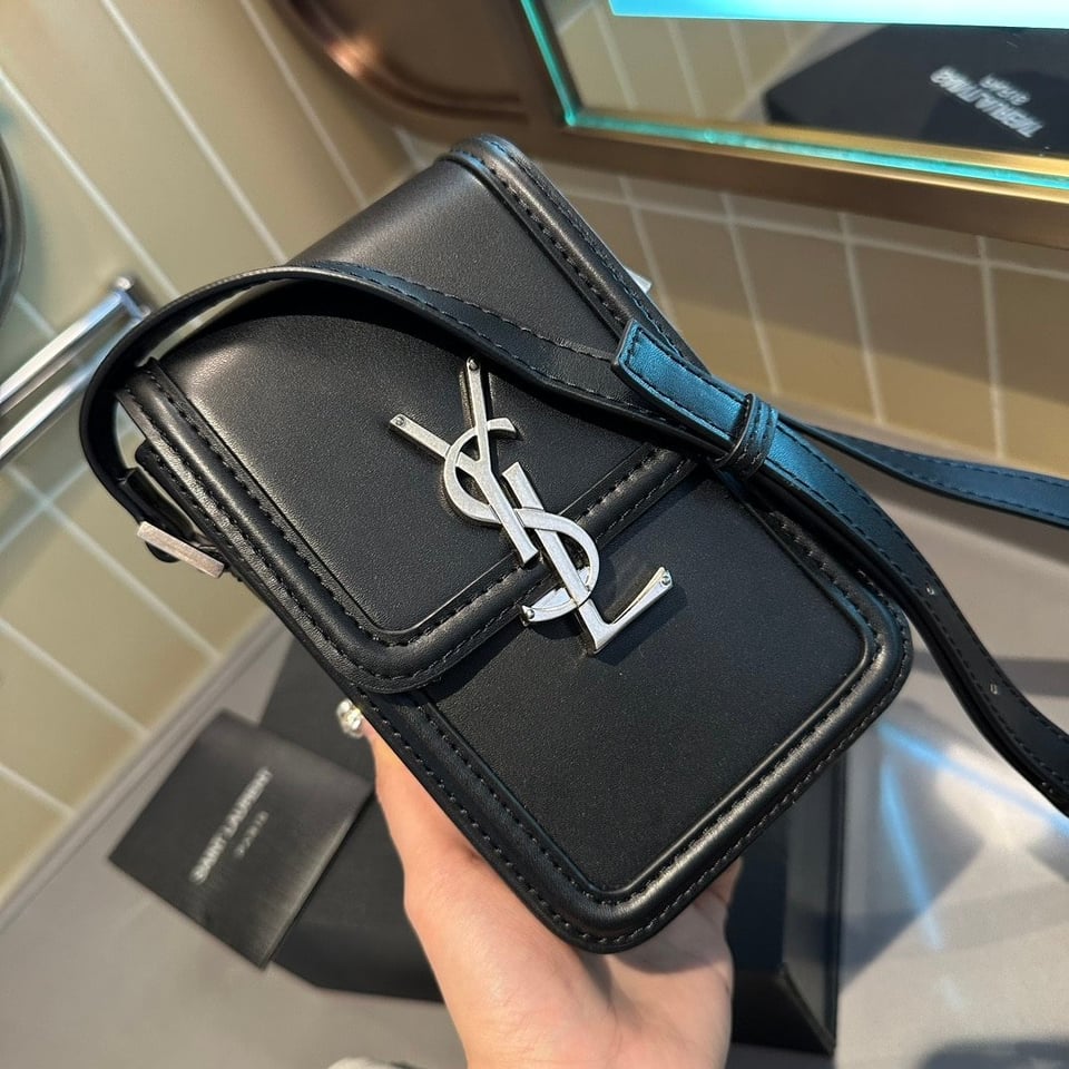 Saint Laurent Solferino Mini Bag In Smooth Leather Black 11Cm view 5