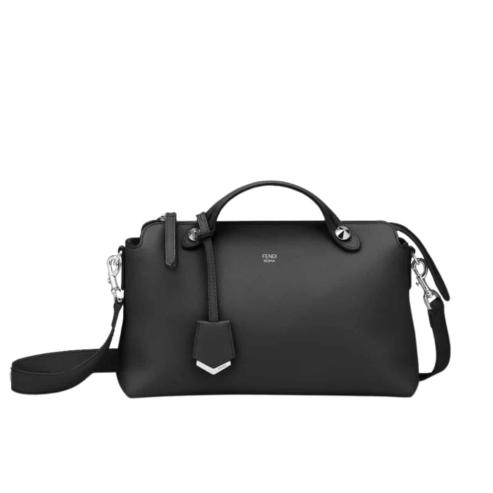 Fendi By The Way Medium Leather Boston Bag Black 20Cm view 2