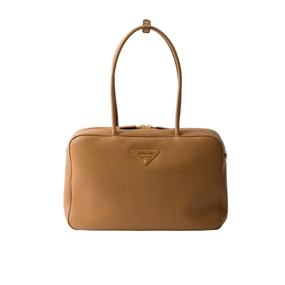 Prada Large Top Handle Bag Caramel 35Cm view 2