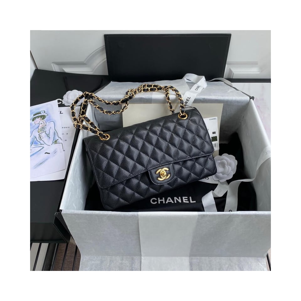 Chanel Caviar Calfskin Medium Classic Double Flap Bag 25.5cm view 3
