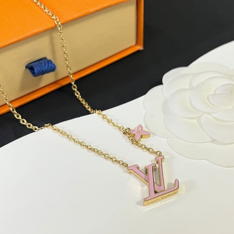 Louis Vuitton Lv Iconic Enamel Necklace Pink M01215 view 2