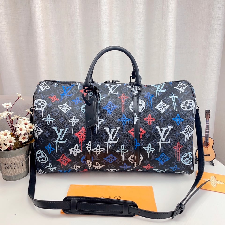 Louis Vuitton Keepall Bandoulieeere 50 Lv Graffiti Orange 50Cm M21384 view 4