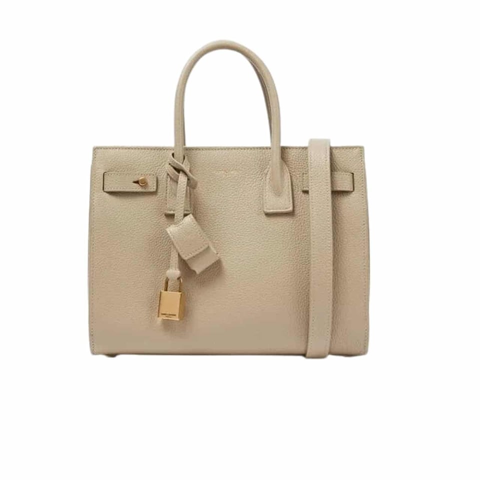 Saint Laurent Sac De Jour Small In Grained Leather Beige 26Cm view 2