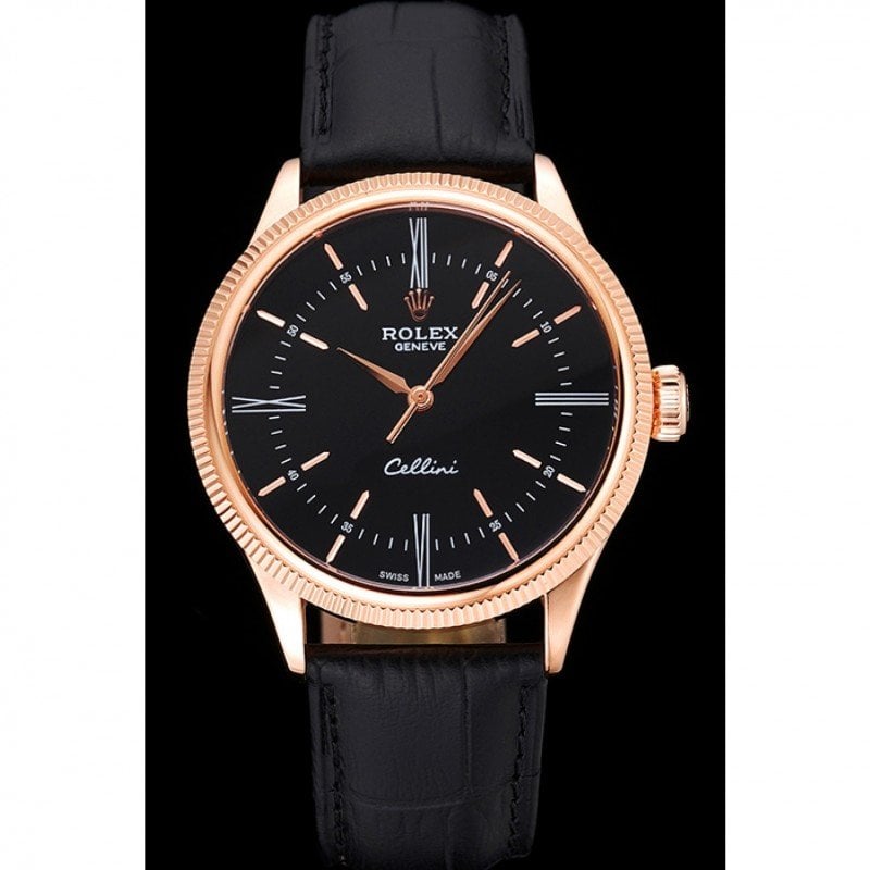 Rolex Cellini 39mm Black Dial 622656 view 3