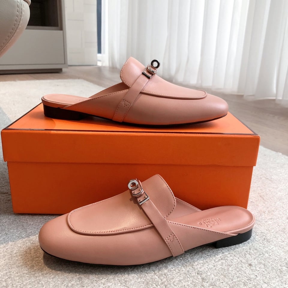 Hermes Oz Mule Pink view 7