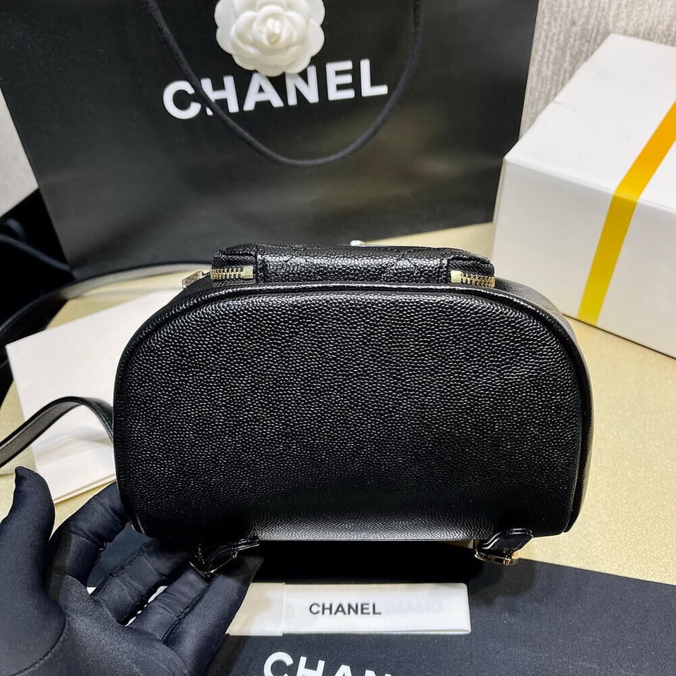 Chanel Business Affinity Mini Backpack in Black Caviar 25.4cm view 13