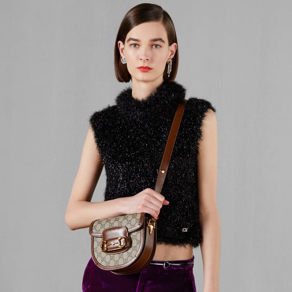 Gucci GG Supreme Horsebit 1955 Mini Rounded Bag view 4