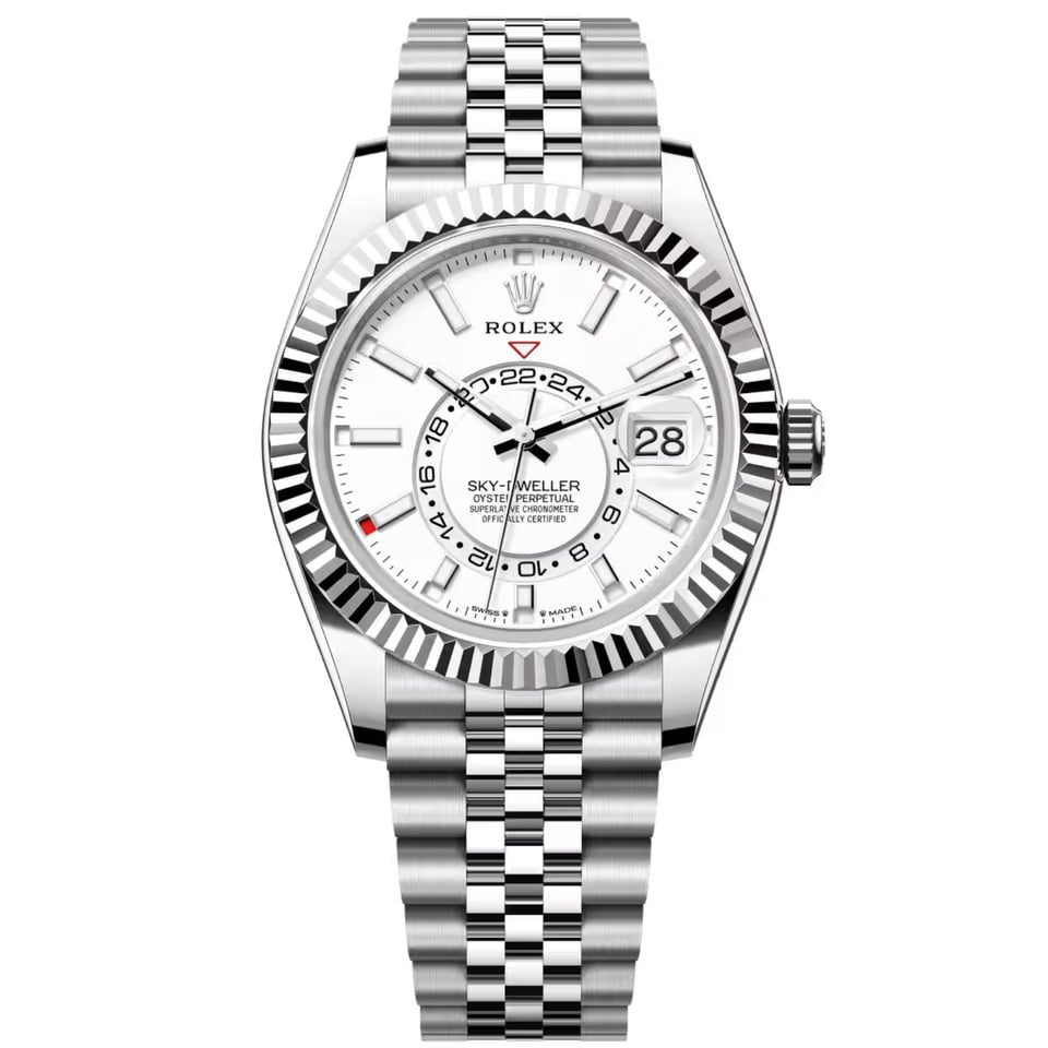 [SUPER CLONE] Rolex Sky-Dweller 42mm Steel White Dial Jubilee 336934-0004