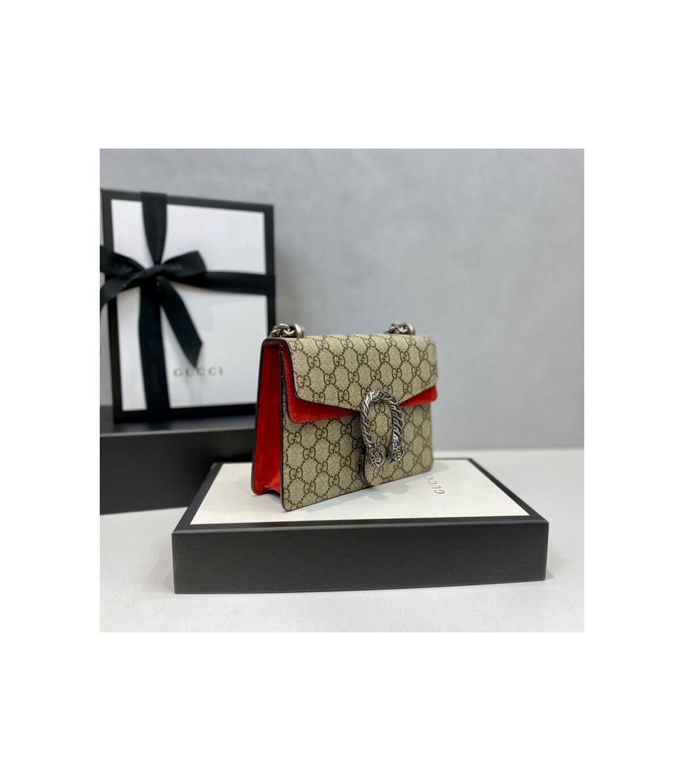 Gucci Dionysus GG Supreme Mini Bag Red 20cm view 9