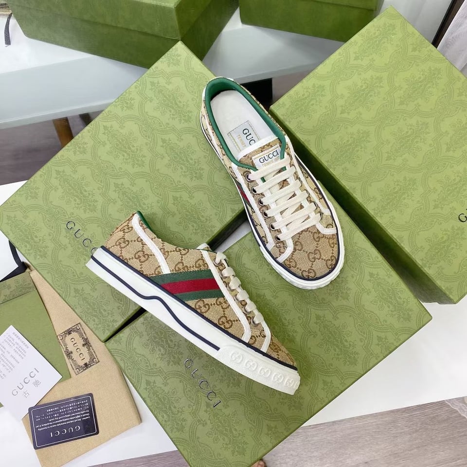 Gucci Tennis 1977 Sneaker Beige Abony 606111 Hvk20 9766 view 10