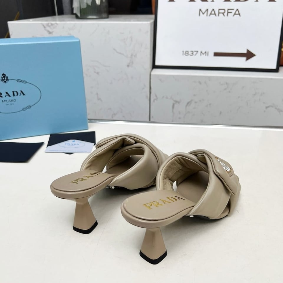 Prada Padded Nappa Sandals Beige 1Xx754 2Dl8 F0036 F 065 view 5