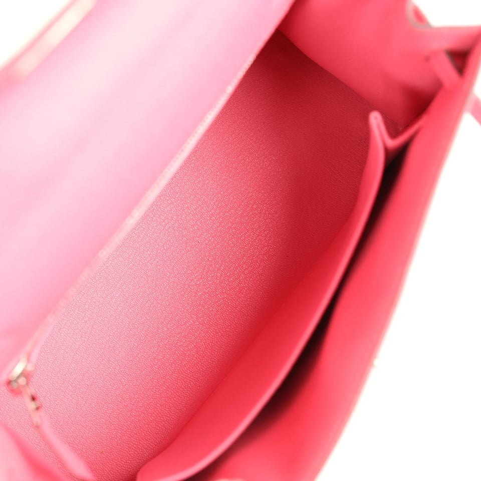 Hermes Kelly 25 Bag In Rose Azalee Epsom Leather For Women 25cm/10in view 4