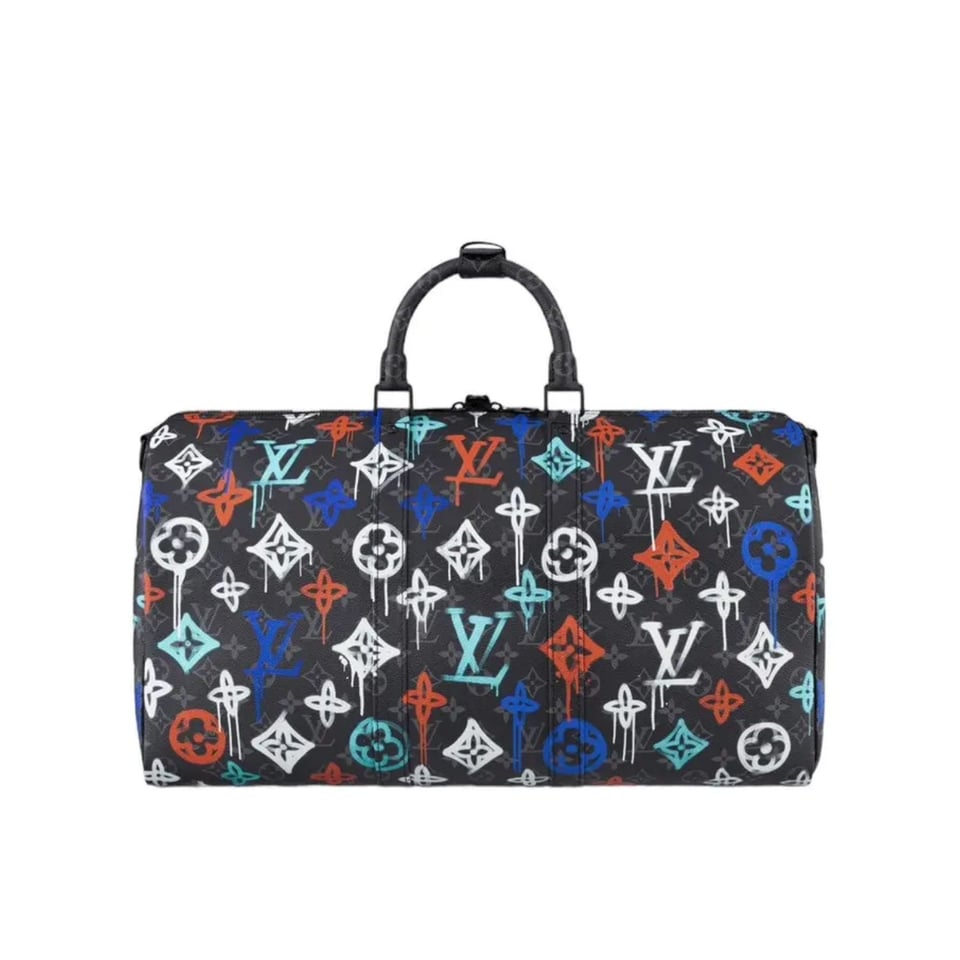 Louis Vuitton Keepall Bandoulieeere 50 Lv Graffiti Orange 50Cm M21384 view 2
