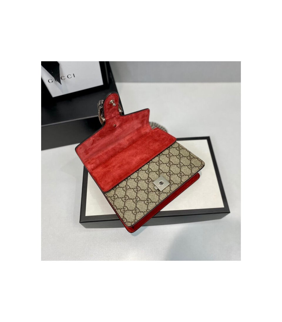 Gucci Dionysus GG Supreme Mini Bag Red 20cm view 14