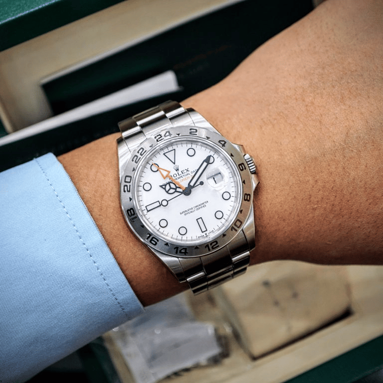 Rolex “Polar” Explorer II 42mm White Dial 216570 WSO view 3