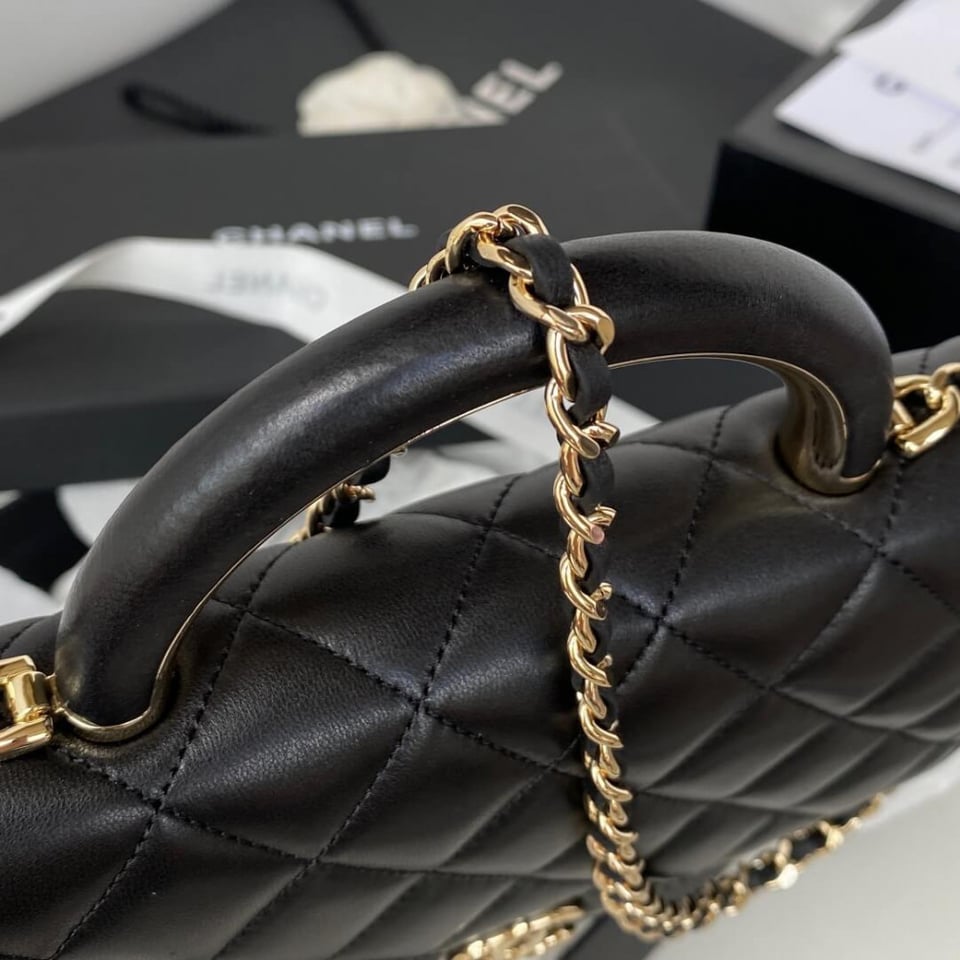 Chanel Wallet On Chain Top Handle Lambskin WOC view 11