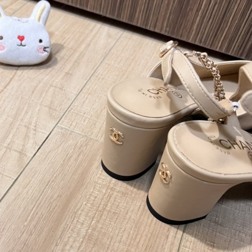 Chanel Slingbacks Goatskin &amp;Amp; Grosgrain Beige &amp;Amp; Black G31318 Y50006 C8378 view 7