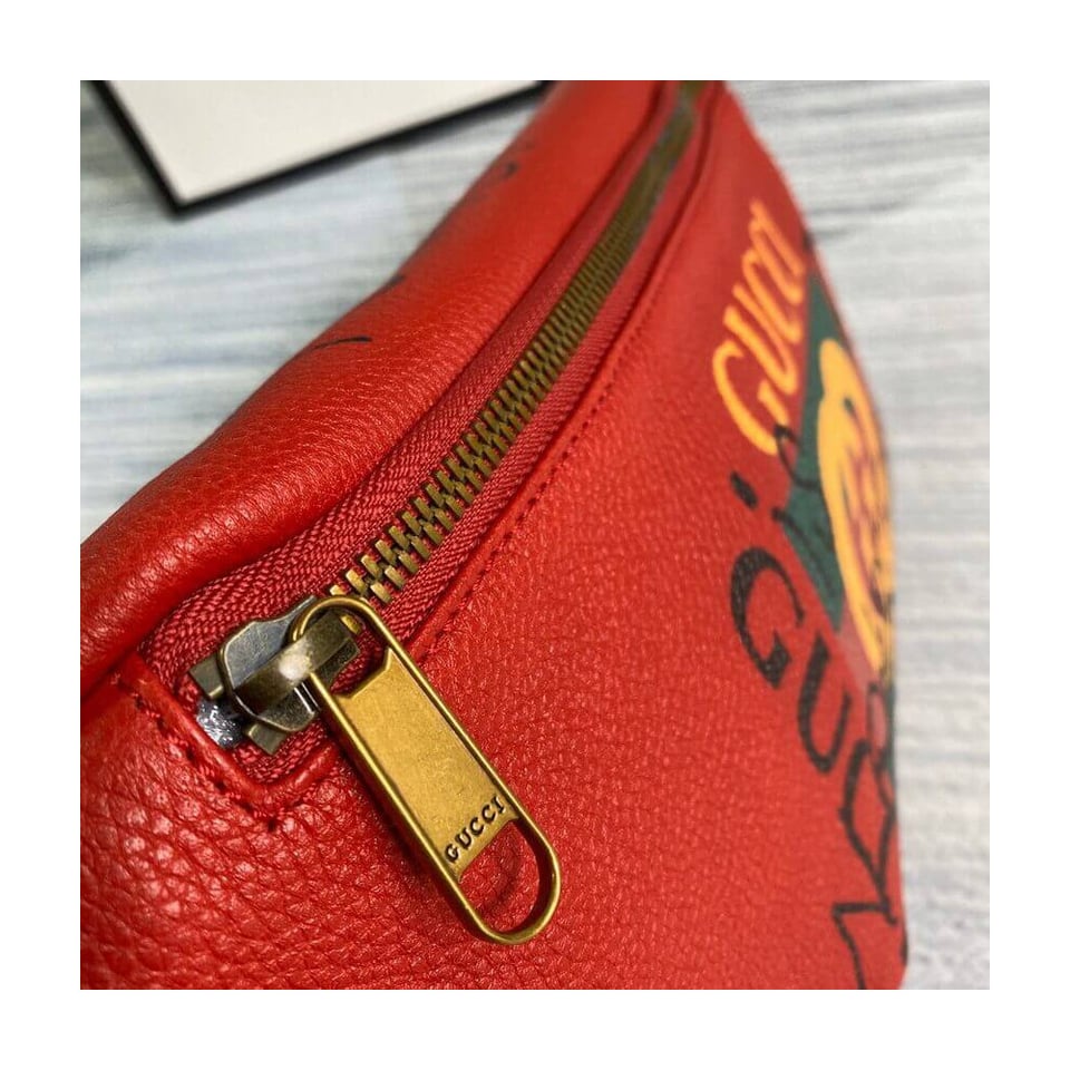 Gucci Leather Coco Capitan Vintage Logo Belt Bag Red view 9