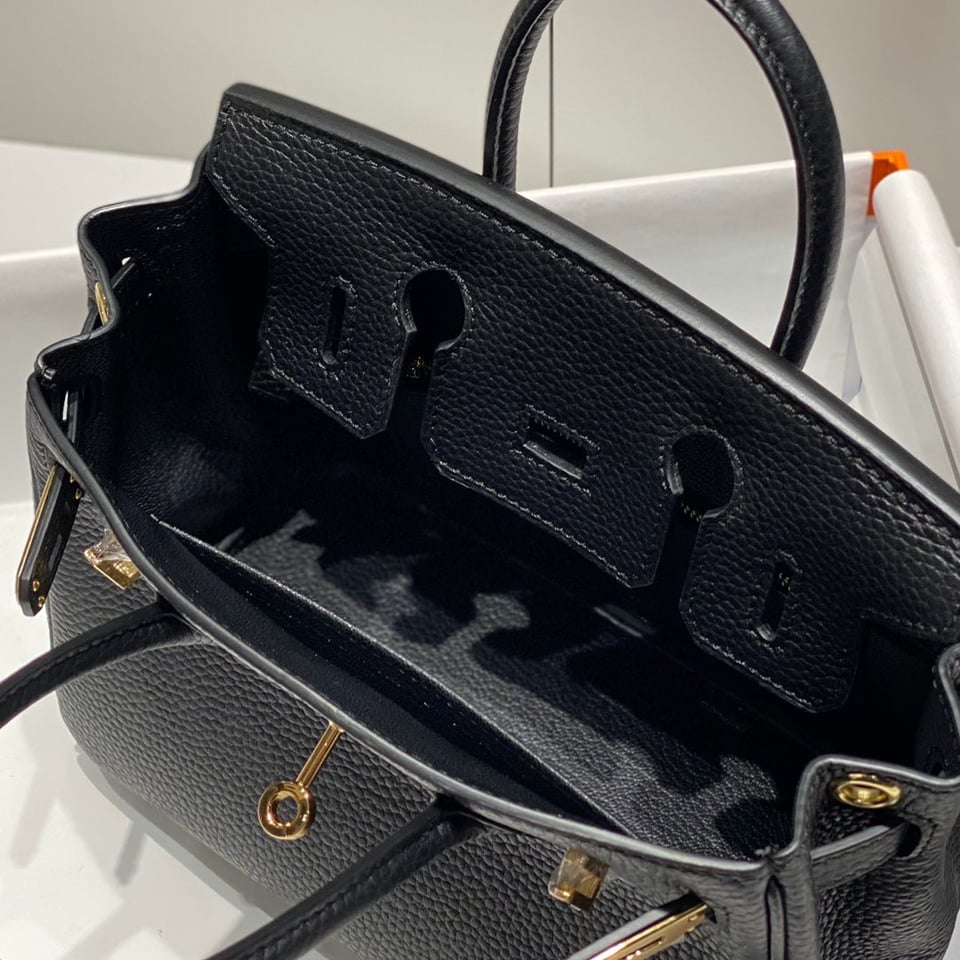 Hermes Birkin 20Cm Black Togo Leather Gold Hardware view 9