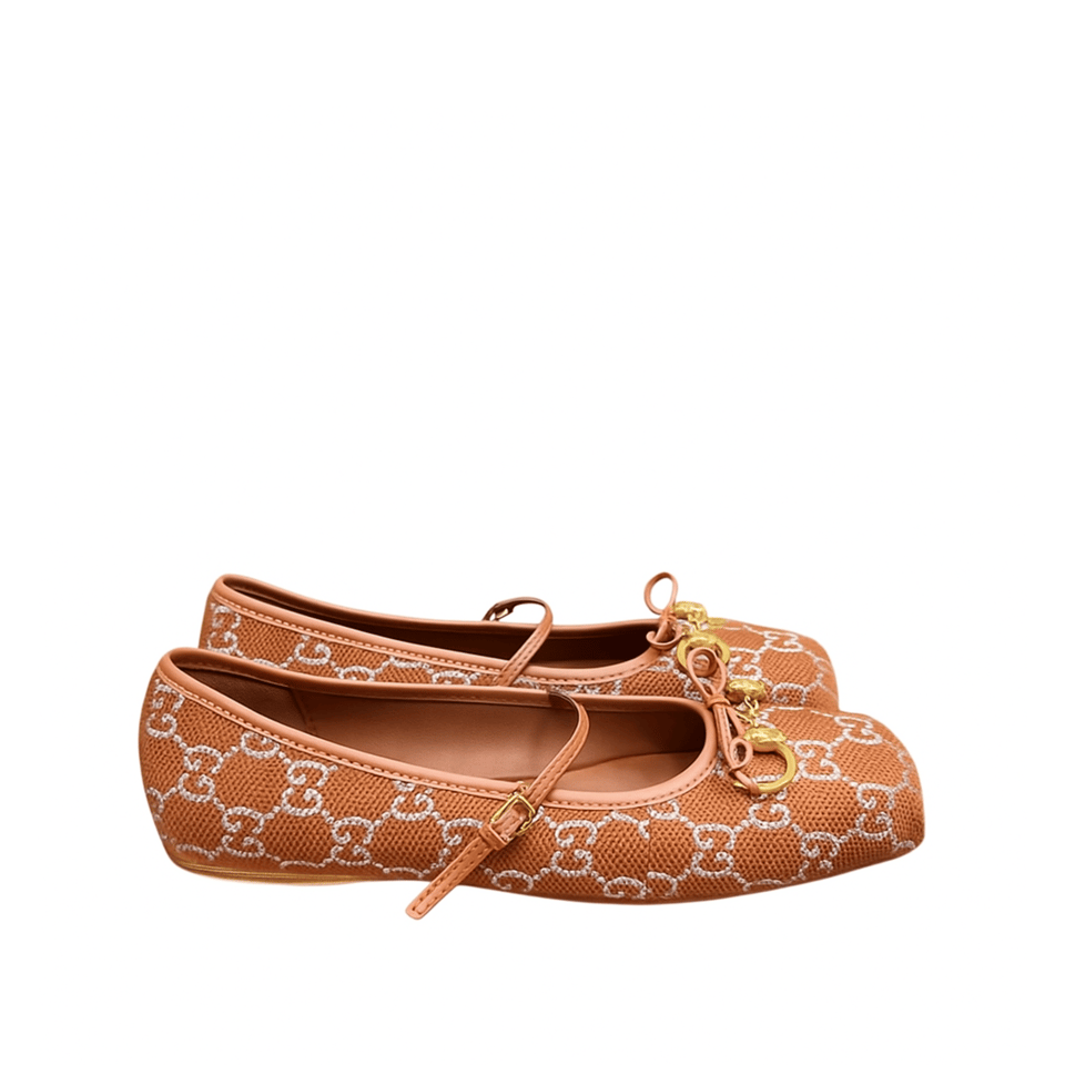 Gucci Women’S Horsebit Ballet Flat Orange view 2