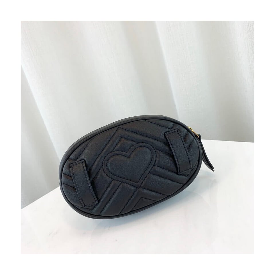Gucci GG Marmont Matelasse Leather Belt Bag Black view 13